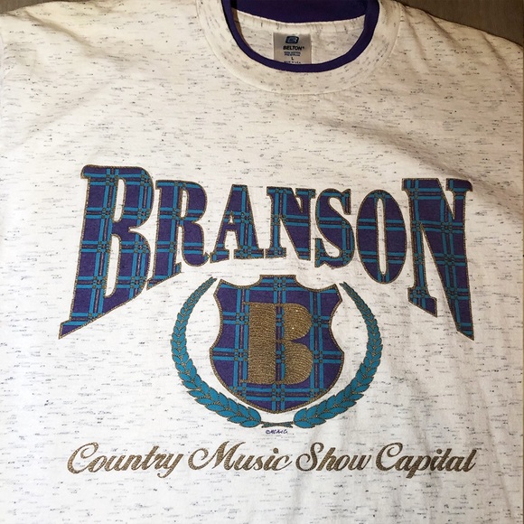 Vintage 90s Branson Missouri Tee Shirt + Live Country Music Capital Retro - Picture 2 of 3